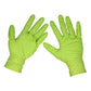 50x Sealey Large Diamond Grip Extra-Thick Nitrile Powder-Free Gloves, Hi-Vis