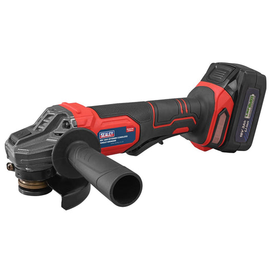 Sealey 18V 3Ah 115mm Cordless Angle Grinder - Red CP401LI