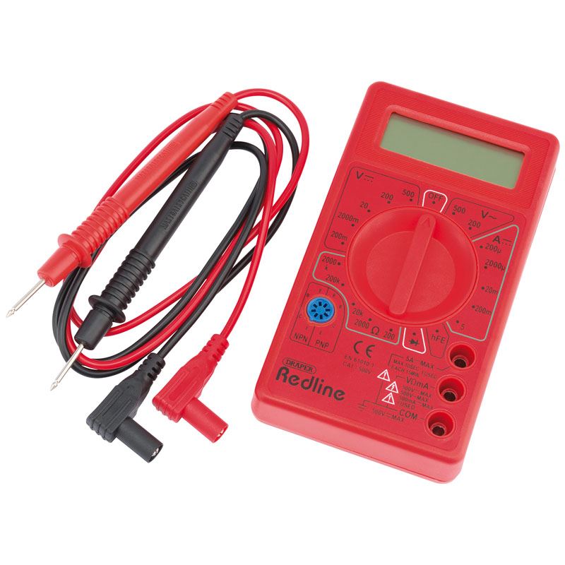 Digital Multimeter LCD Screen 20 Position Rotary Function Draper 68476