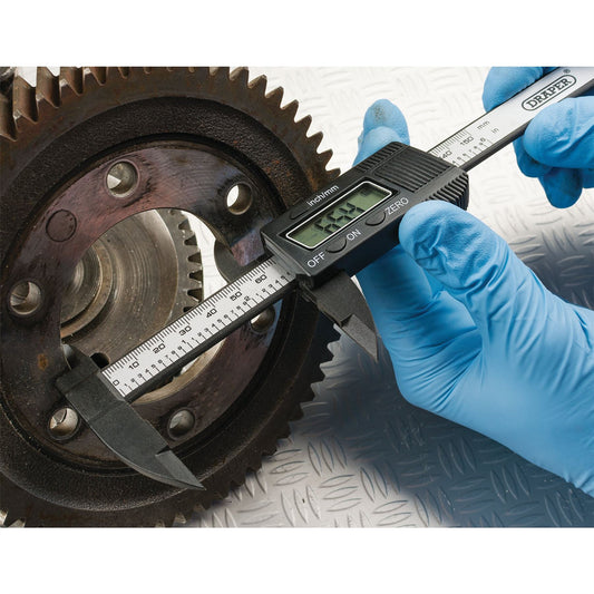 Draper 150mm (6") Internal/External LCD Display Digital Vernier Caliper Gauge - 24816