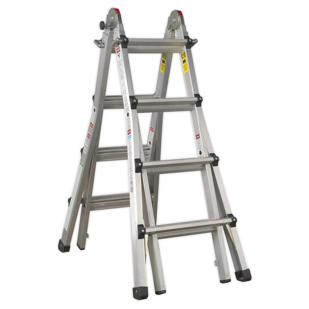 Sealey Aluminium Telescopic Ladder 4-Way EN 131 Adjustable Height AFPL3