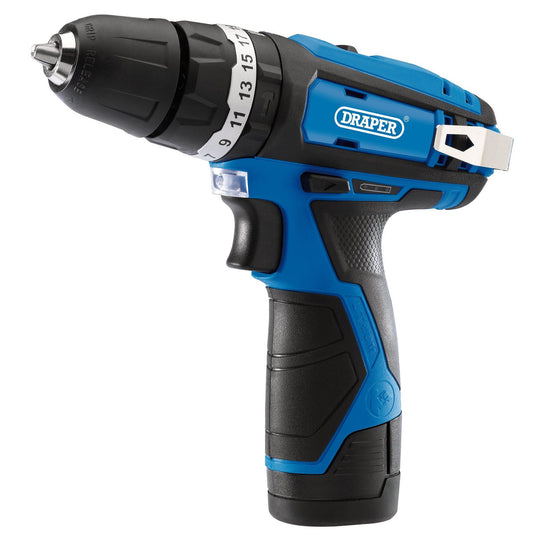 Draper Storm Force 12V Combi Drill+Driver Twin Pk TP12VDLI