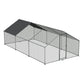 Dellonda 3x6x2m Walk-In Chicken Run, Galvanized Steel, Roof Cover, PVC Coated Chicken Wire DG280