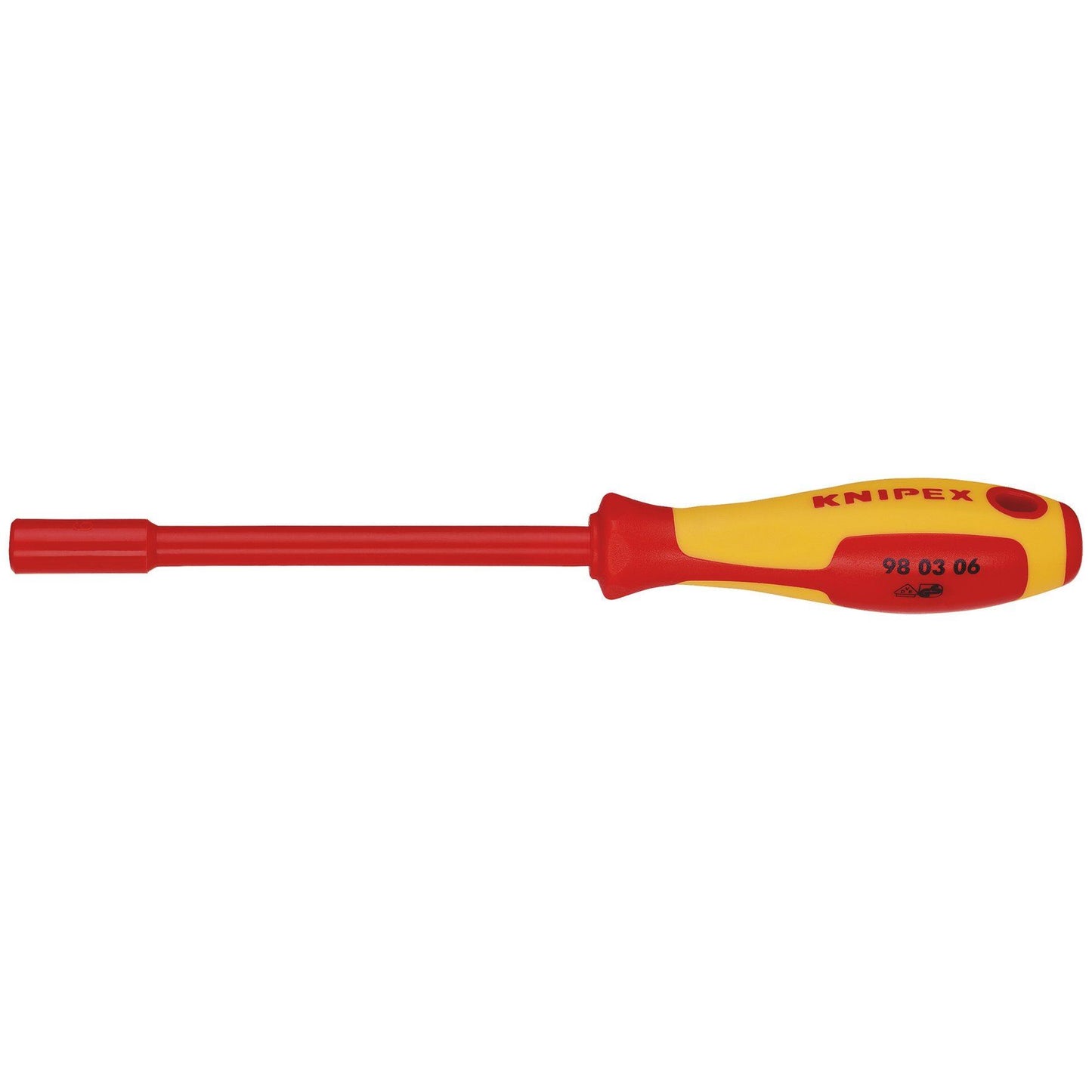 KNIPEX 98 03 06 VDE Insulated Nut Driver, 6.0 x 125mm