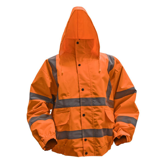 Sealey Hi-Vis Orange Jacket with Quilted Lining & Elastic Waist - L 802LO