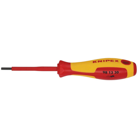 KNIPEX 98 13 30 VDE Insulated Hexagon Screwdriver, 3.0 x 75mm