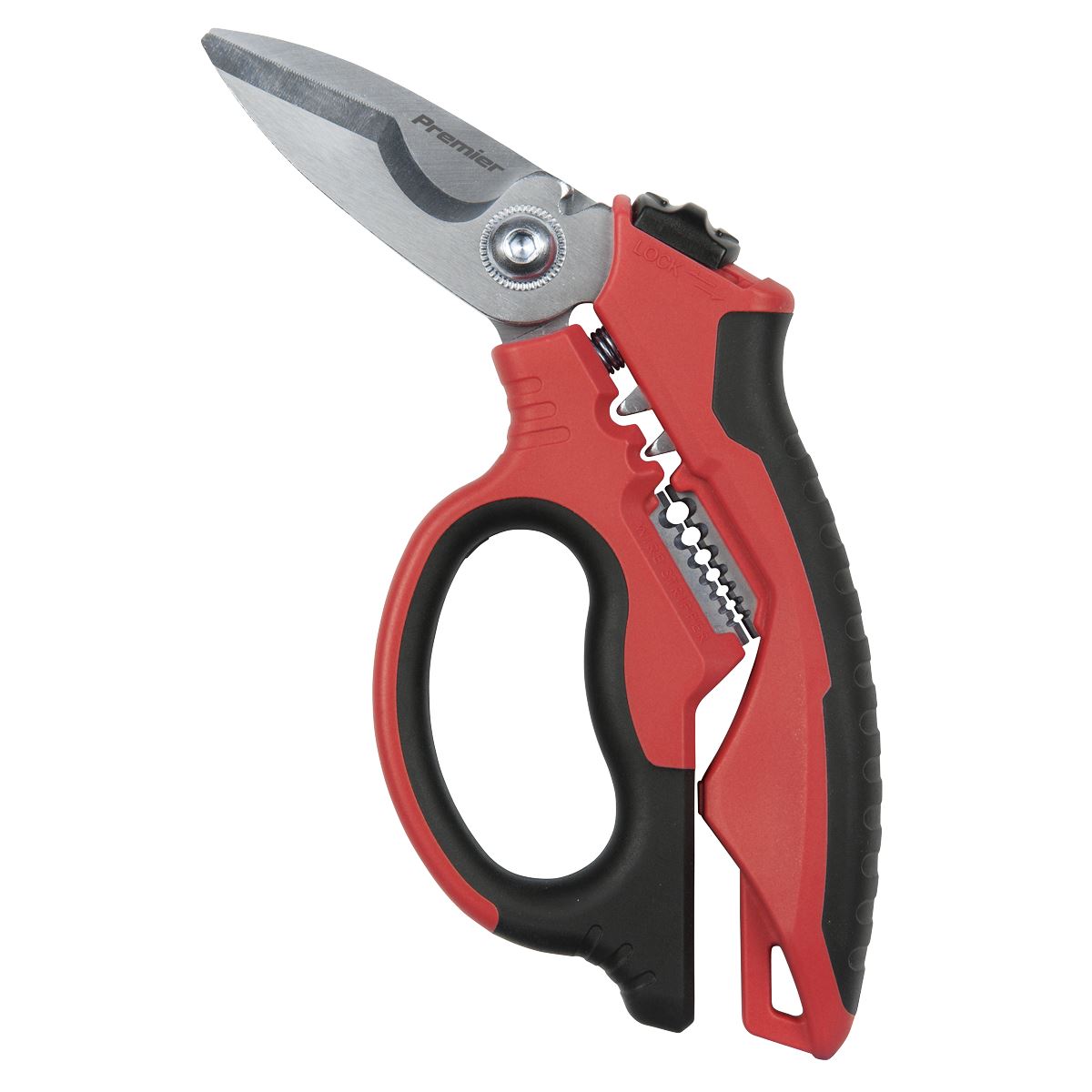 Sealey Premier Heavy-Duty Electrician's Angled Shears 200mm 3-In-1 AK8527