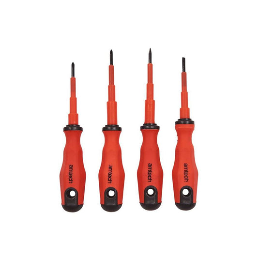 Amtech 4 Piece Screwdriver Set Slotted/Phillips DIY/Workshop/Garage - L0870