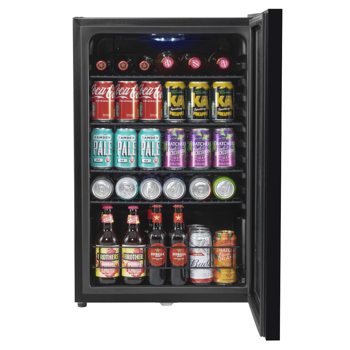 Sealey Baridi 115L Under Counter Beer, Drinks & Wine Fridge, Lock, LED Light DH223