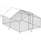 Dellonda 3x4x2m Walk-In Chicken Run, Galvanized Steel, Roof Cover, PVC Coated Chicken Wire DG279