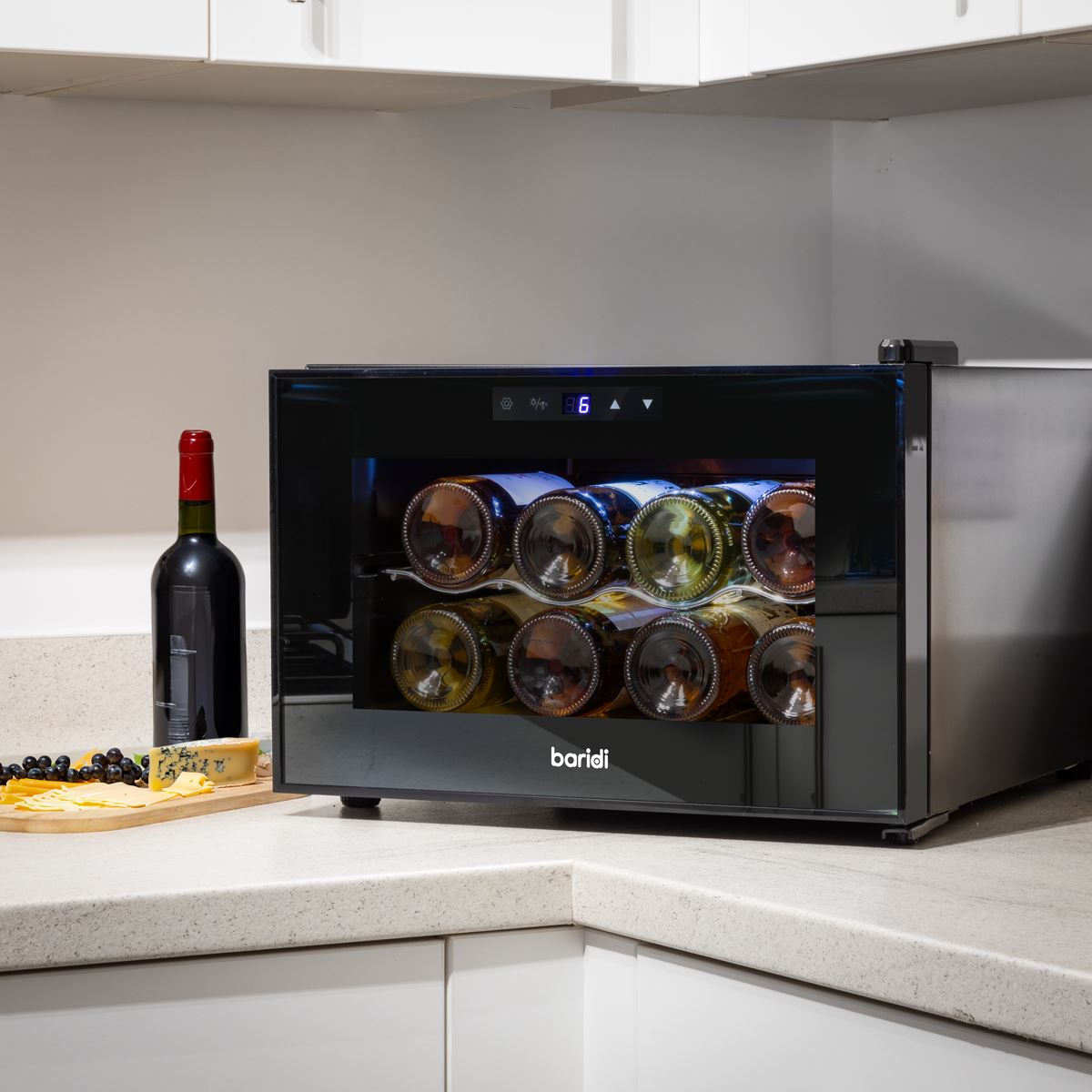 Sealey Baridi 8 Bottle Wine Cooler, Thermoelectric, 5-18�C, Touch Control DH218