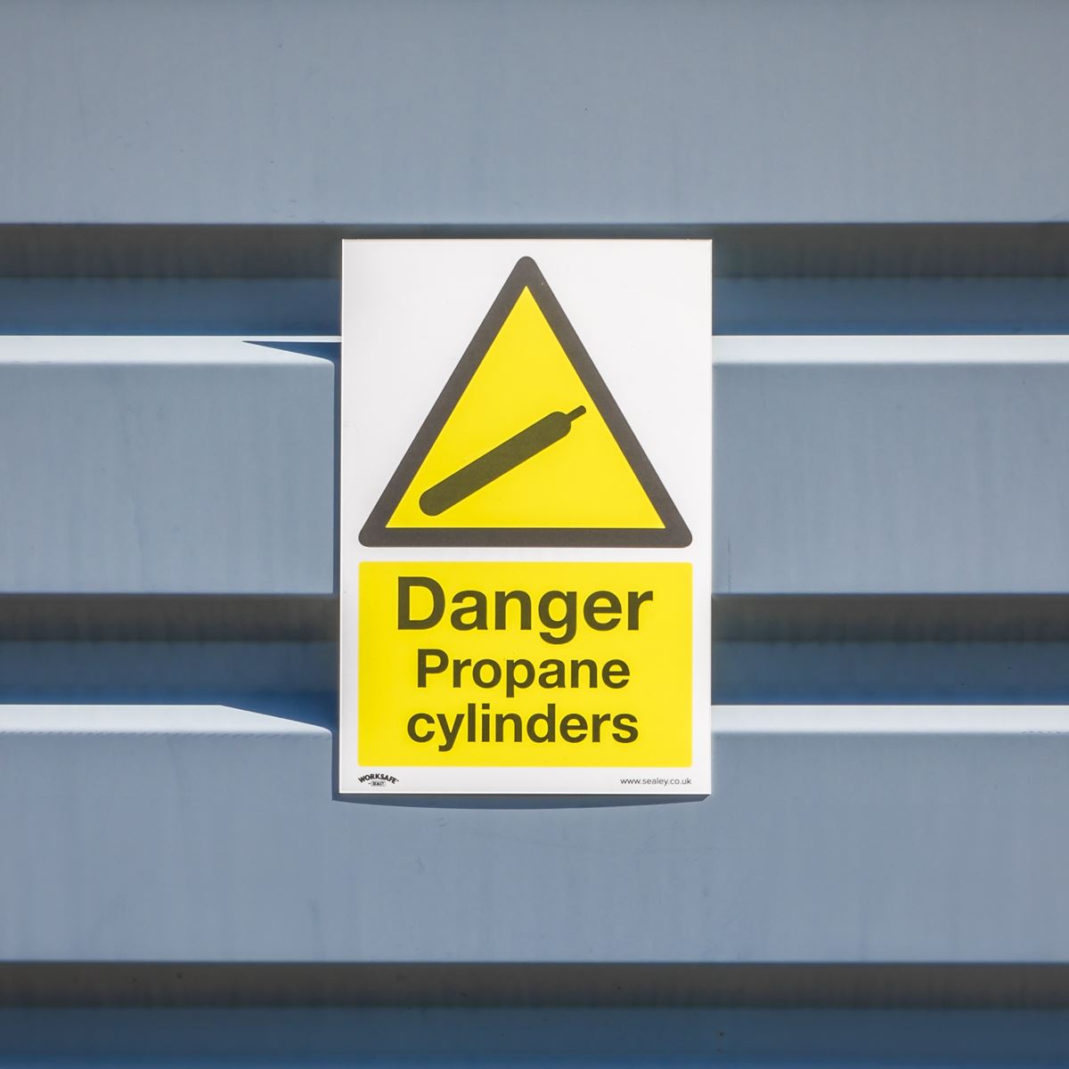 Worksafe Warning Safety Sign - Danger Propane Cylinders - Rigid Plastic SS62P1