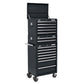 Sealey Topchest, Mid-Box & Rollcab Combination 14 Drawer - Black APSTACKTB