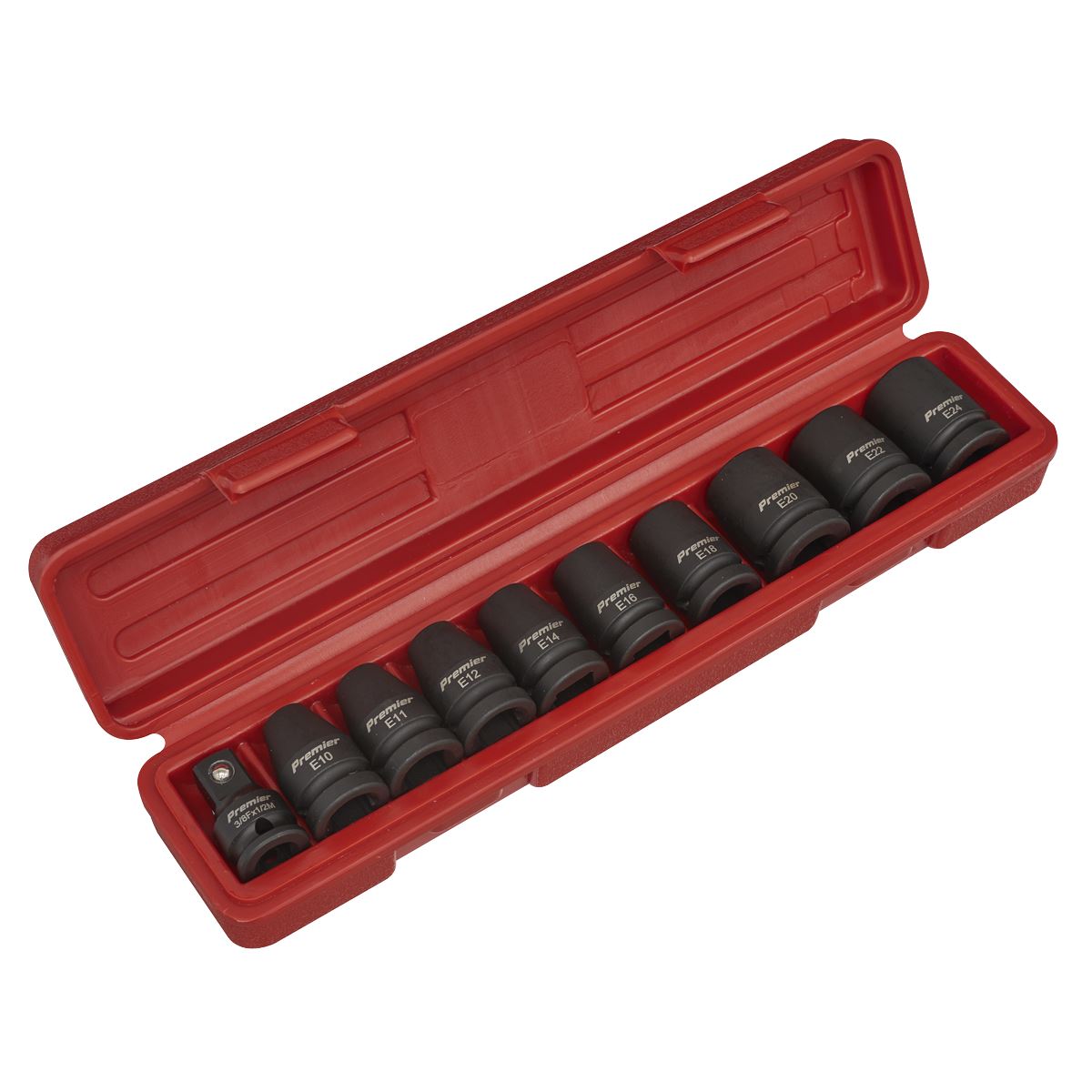 Sealey Impact TRX-Star* Female Socket Set 10pc 1/2"Sq Drive AK2301