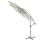 3m Banana Garden/Patio Parasol w/Crank Handle, 8 Ribs and Cover, Cream Canopy