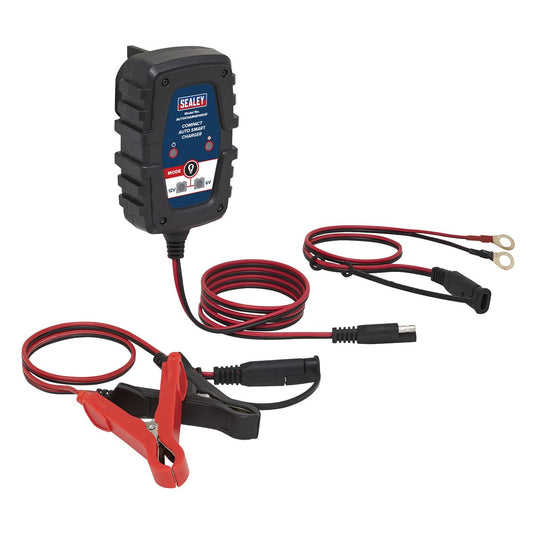 Sealey Compact Auto Smart Charger 1A 6/12V AUTOCHARGE100HF