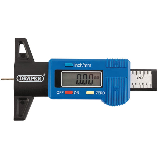 Draper Digital Tyre Tread Depth Gauge TG1-B - 92224