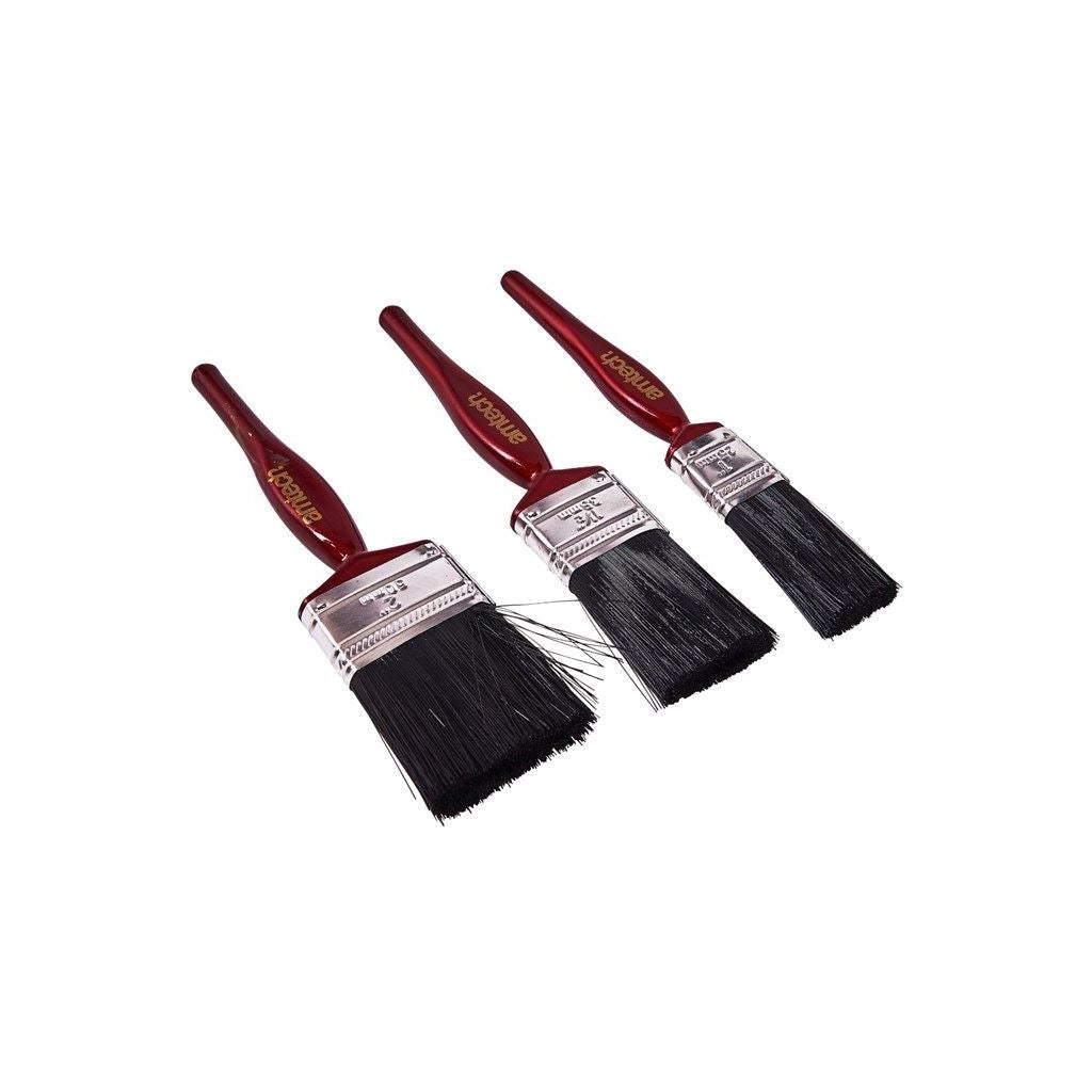 Amtech 3 Piece Paint Brushes Set Painting Decorating Diy 1" 1.5" 2" 25/38/50mm - S3946