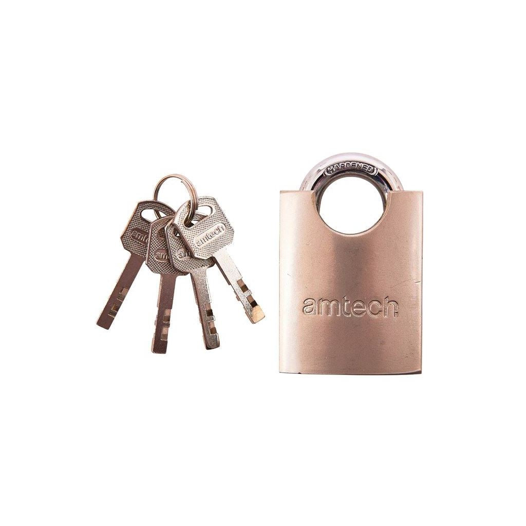 Cutter Proof Padlock Safety Security Hardened Steel Shackle 50mm 4Key Heavy Duty - T1620