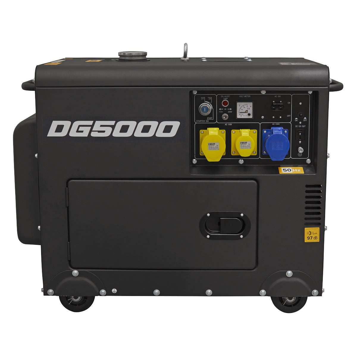 Sealey Diesel Generator - 4-Stroke Engine 5000W 110/230V DG5000