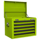 Sealey Superline Pro Topchest, Mid-Box Tool Chest & Rollcab Combination 14 Drawer with Ball-Bearing Slides - Green APSTACKTHV