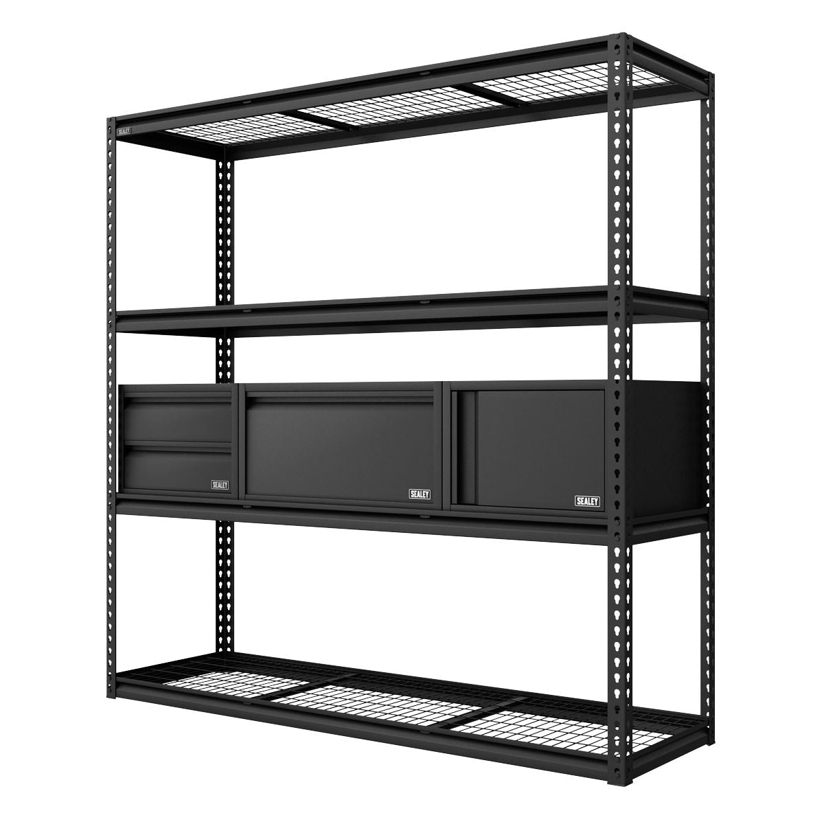 Sealey Heavy-Duty Modular Racking Kit with 3 Storage Units APMRCOMBO1