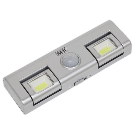 Sealey Auto Light 1W COB LED with PIR Sensor 3 x AA Cell GL93