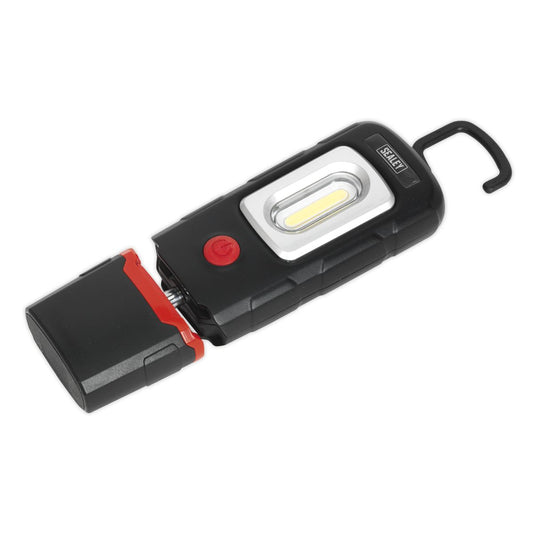 Sealey R/Charge 360 Insp Light 3W COB & 1W SMD LED Black Li-Poly LED3601