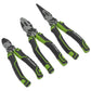 Sealey Pliers Set 3pc High Leverage Hi-Vis Green AK8376HV