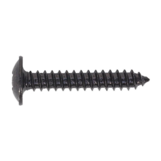 Sealey Self Tapping Screw 4.2 x 25mm Flanged Head Black Pozi Pk 100 BST4225