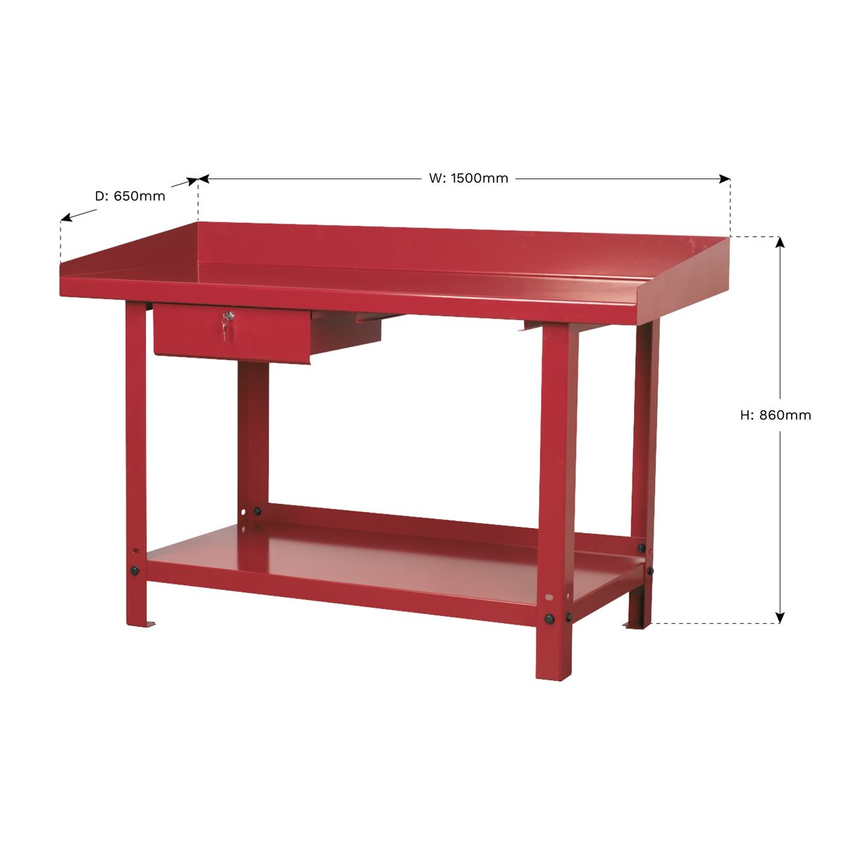 Sealey Workbench Steel 1.5m with 1 Drawer AP1015