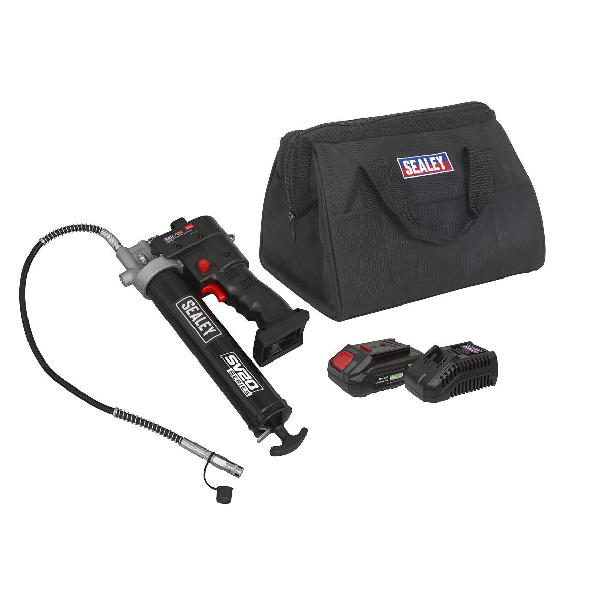 Sealey 20V SV20 Series Grease Gun Kit 2Ah CP20VGRGKIT1