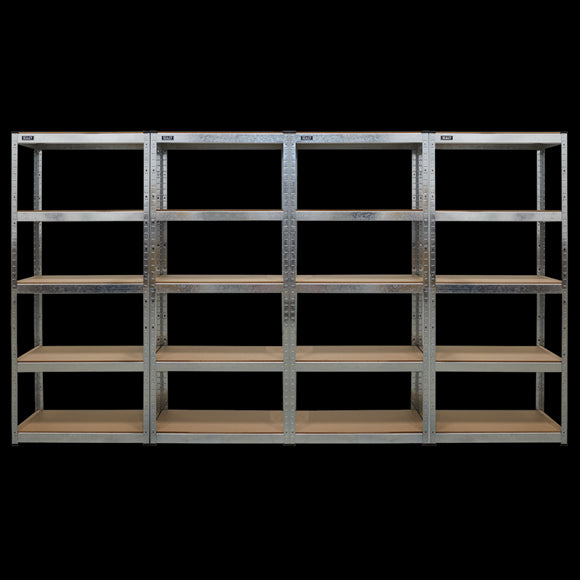 Sealey Racking Unit 5 Shelf 150kg Capacity Per Level - Set of 4 AP6150GSCOMBO