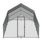 Dellonda 3x6x2m Walk-In Chicken Run, Galvanized Steel, Roof Cover, PVC Coated Chicken Wire DG280