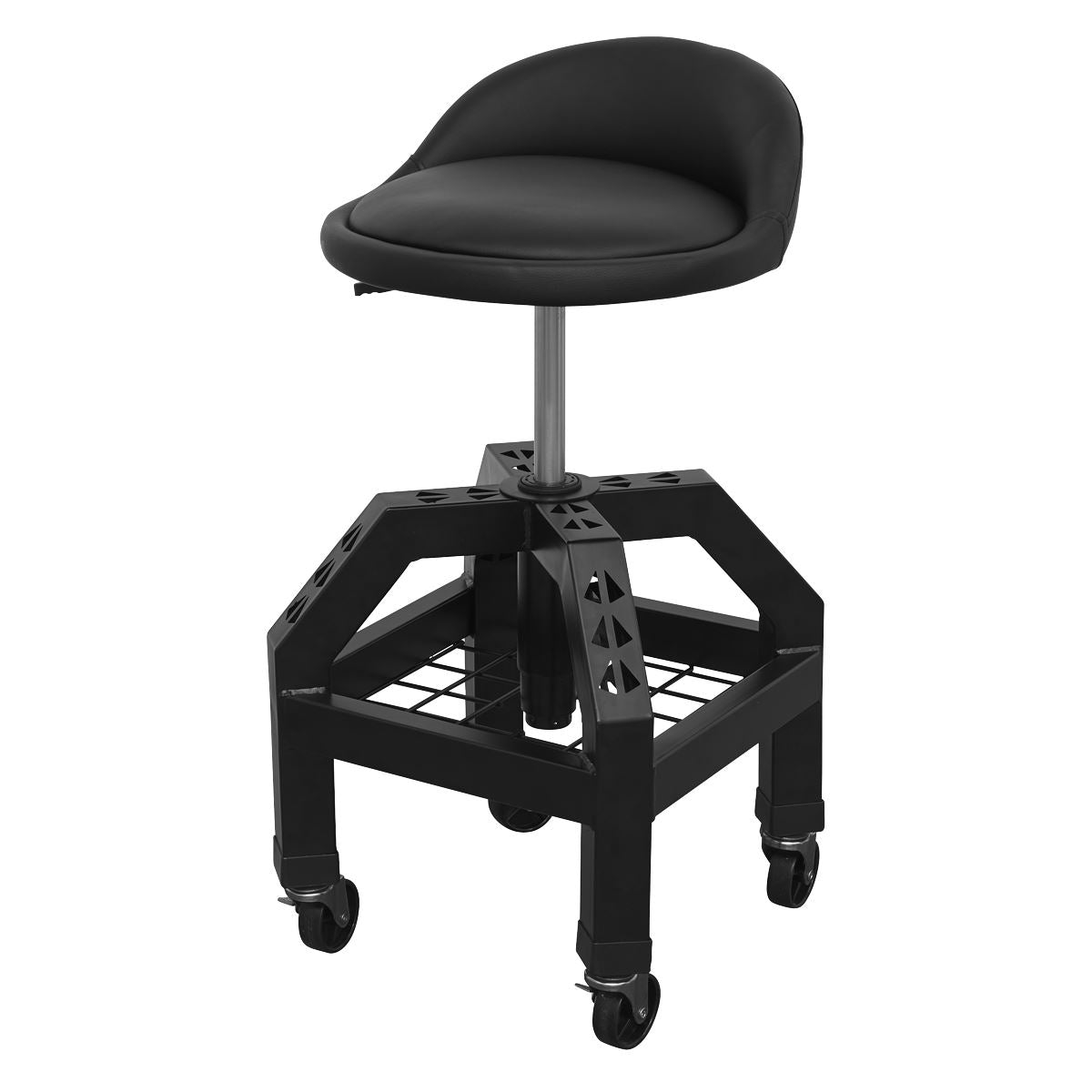 Sealey Creeper Stool Pneumatic w/ Adj. Ht. Swivel Seat & Back Rest SCR03B