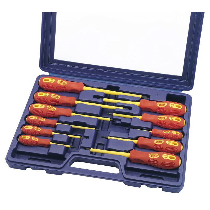 Draper Expert Electricians Screwdriver Set VDE Fully Insulated Quality New 11 Pc - 69234