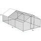 Dellonda 3x6x2m Walk-In Chicken Run, Galvanized Steel, Roof Cover, PVC Coated Chicken Wire DG280