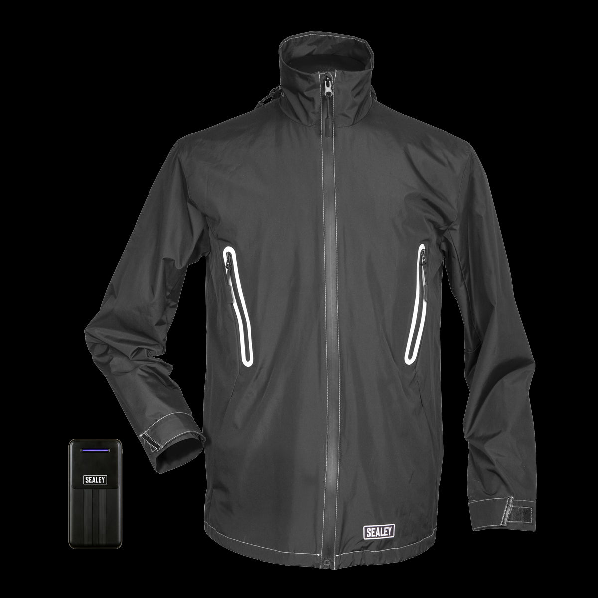 Sealey 5V Heated Rain Jacket - X-Large with Power Bank HJ04KIT