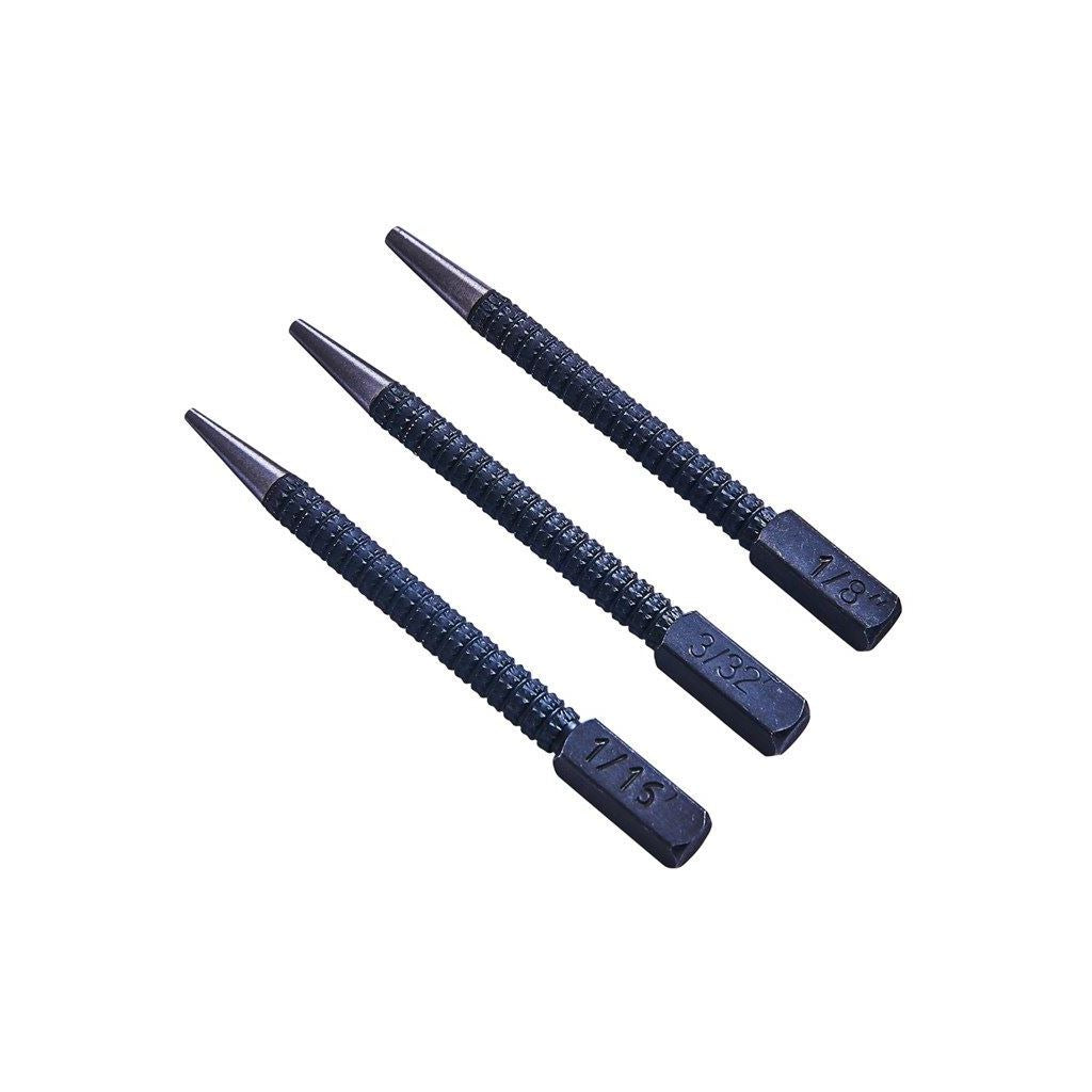 3 Piece Steel Nail Punch Set Remover Tool 1/16" 3/32" 1/8" 1.5 2 3mm Small-Large - H1000