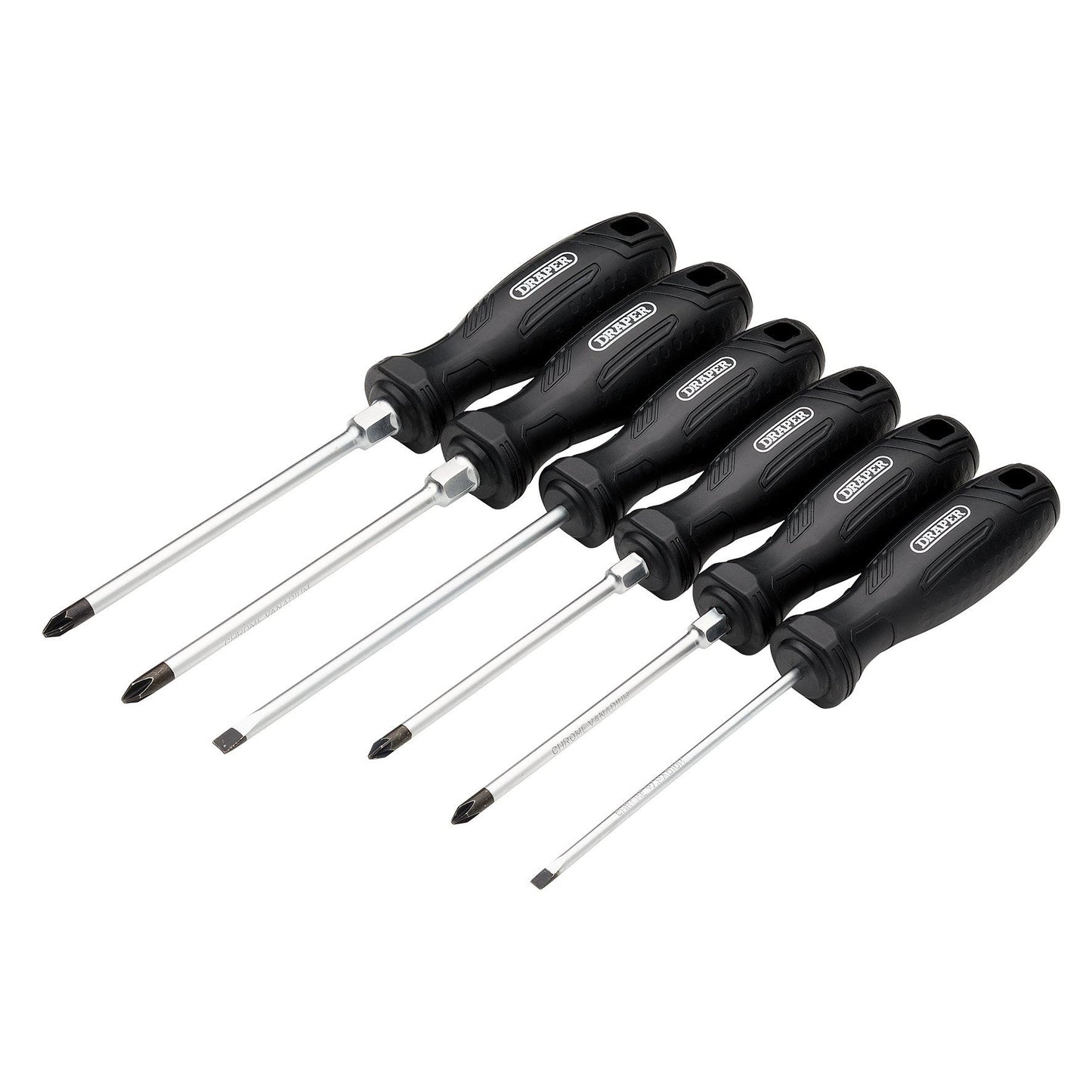 Draper Hard Grip Screwdriver Set (6 Piece)