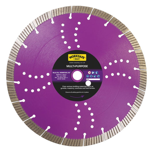 Sealey Cutting Disc Multipurpose Dry/Wet Use 300mm WDMP300/20