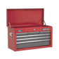 Sealey Topchest 6 Drawer - Red/Grey & 98pc Tool Kit AP2201BBCOMBO