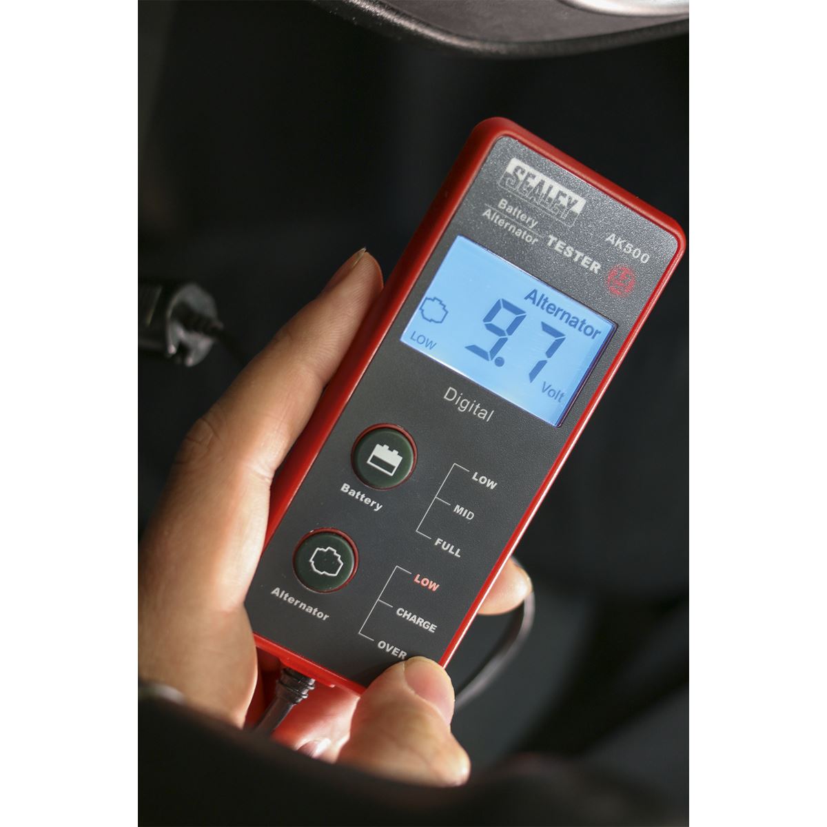 Sealey Battery & Alternator Tester 12V - LCD Screen AK500