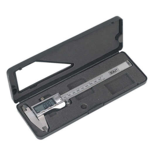 Sealey Digital Vernier Caliper 0-150mm(0-6") Stainless Steel AK9621EV