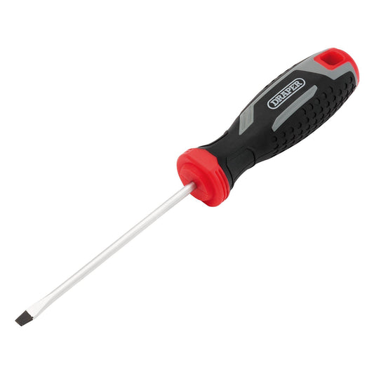 Draper Slotted Soft Grip Screwdriver, SL4 x 100mm