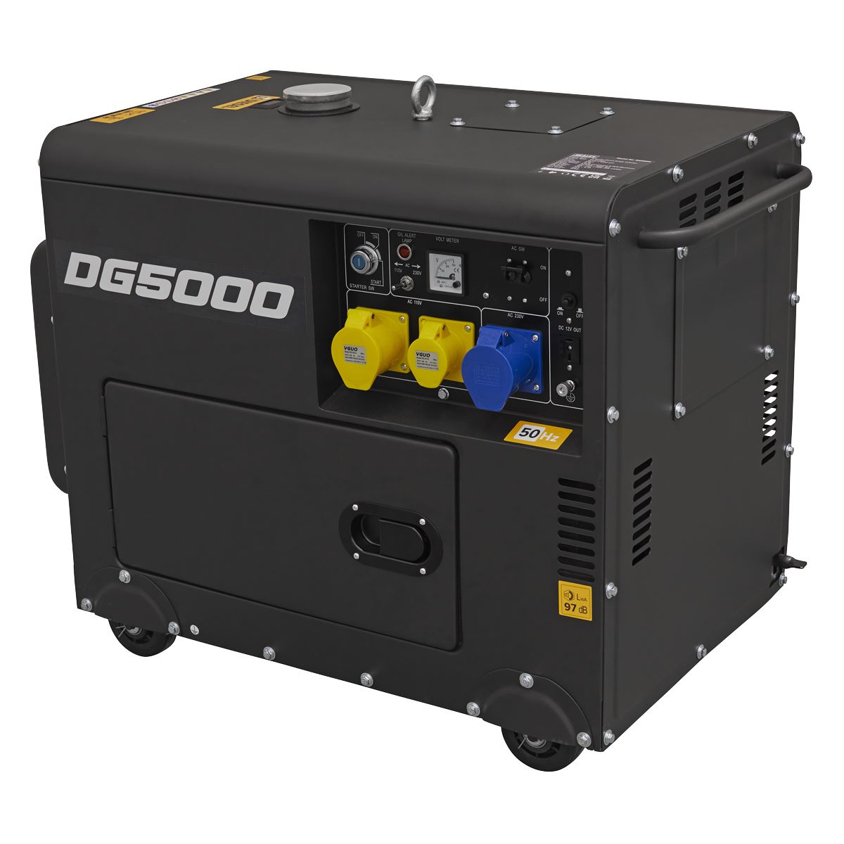 Sealey Diesel Generator - 4-Stroke Engine 5000W 110/230V DG5000