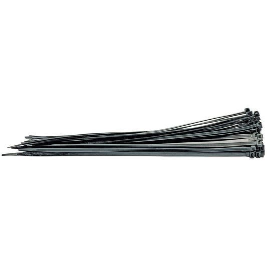 Draper Cable Ties, 8.8 x 500mm, Black (Pack of 100) - 70408