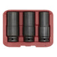 Sealey Weighted Impact Socket Set 1/2"Sq Drive 3pc SX319