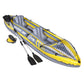 Dellonda Inflatable Two Person Kayak/Canoe Set with Pump, Carry Bag & 2 x Oars - Blue/Yellow/White DL155