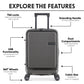 Dellonda Cabin Size Luggage with Laptop Compartments & Dual TSA Lock 20" DL157